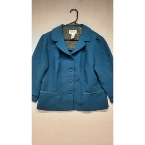 Studio I Women's Blue Blazer Suit Jacket Size 14